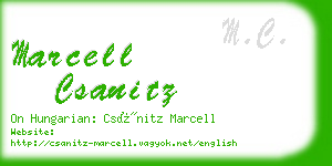 marcell csanitz business card